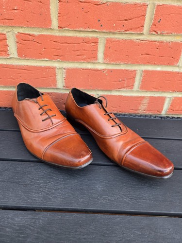Dune london tan leather oxford - dune,