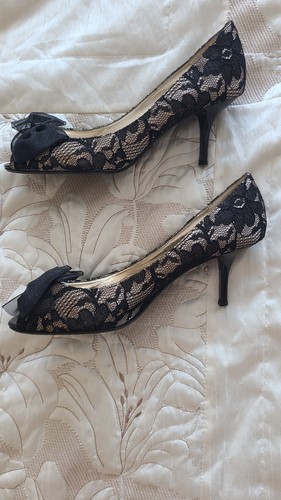 Dune black lace peep - dune, toe
