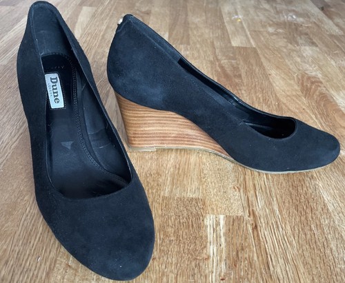 Dune london black suede wedge - ,