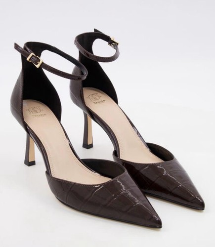 Dune ladies dark brown croc - dune,