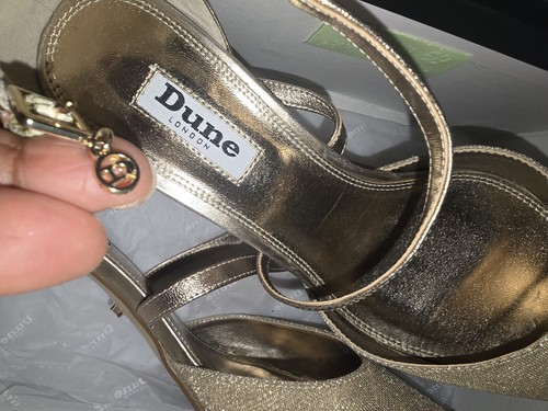 Used once dune gold shoes - once,