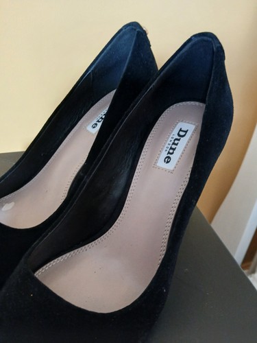 Dune london black suede peep - london,