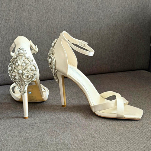 Dune london ivory white - white, satin