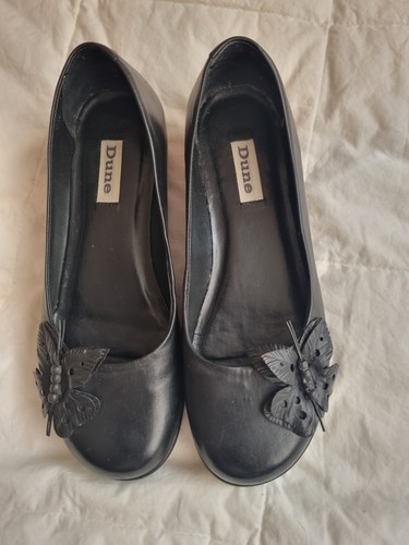 Dune black leather shoes - black,