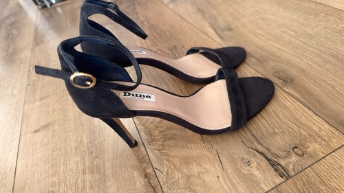 Dune london navy suede heeled - london,